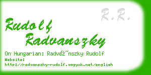 rudolf radvanszky business card